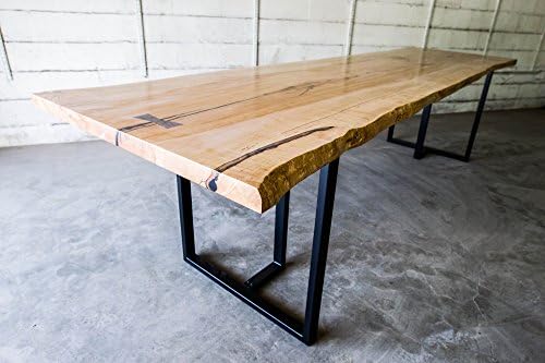 Modern Maple Live Edge Dining Table