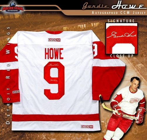 Gordie Howe Detroit Red Wings Autographed/Hand Signed White Jersey