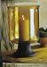 Artisian Hurricane Rustic Amber Candle Holder