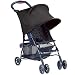 Kiddopotamus RayShade Single Stroller UV Sun Shade - Navy/ Black (14775)