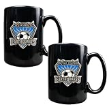 San Jose Earthquakes MLS 2pc Black Ceramic Mug Set - Primary Team Logo