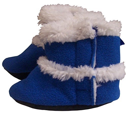 N'Ice Caps Baby and Little Kids Soft Sherpa Lined Micro Fleece Velcro Closure Booties