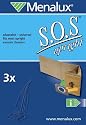 Menalux Universal SOS UP Pack of 3 Dustbags- Universal bag for Upright Cleaners
