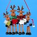 Family of 4 Jingle Bell Reindeer Christmas Ornament
