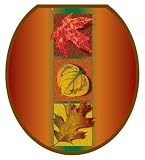 Toilet Tattoos TT-L300-R Autumn Leaves Design, Round