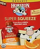 Horizon Organic Super Squeeze Pouch, Orange Blast, 4 Count (Pack of 6)