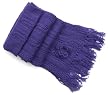 Handmade Alpaca Natural Fiber Scarf - Cable Design in Purple (Long)