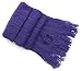 Handmade Alpaca Natural Fiber Scarf - Cable Design in Purple (Long) [Apparel]