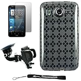 Clear Smooth Durable TPU Skin with Argyle Texture Design Protector / Silico ....