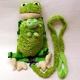 Baby Harness Frog Backpack with Baby Frog - Makes Ribbit Noises When Shoulder Strap Is Squeezed