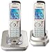 Panasonic KX-TG8422GN schnurloses DECT-Telefon Duo mit Anrufbeantworter silber