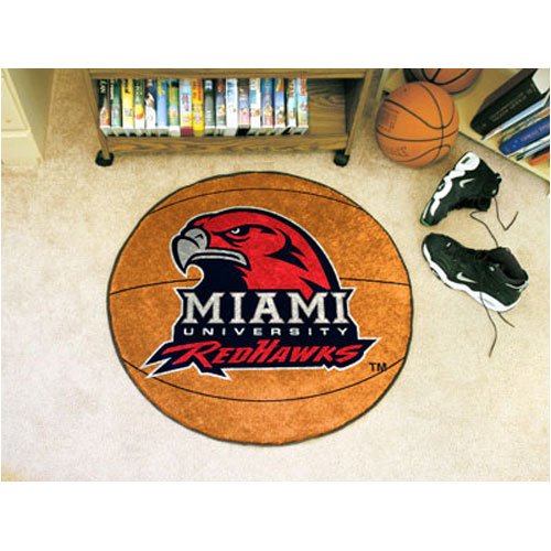 Miami Ohio Redhawks NCAA Basketball Round Floor Mat (29)