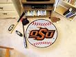 Oklahoma State Cowboys 29" Round Baseball Floor Mat (Rug)