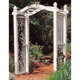 The Washington White Vinyl Arbor by In the Garden and More