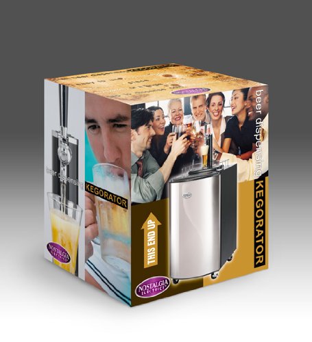 Nostalgia Electrics KRS-2150 Kegorator Beer Keg Fridge, Stainless Steel