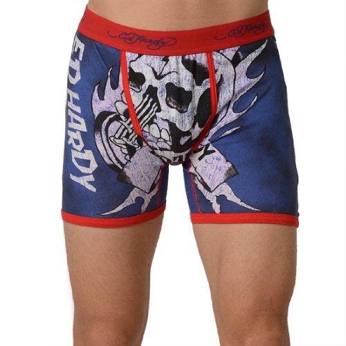 Ed Hardy Rock Men's Boxer Brief - Red