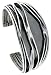 Sterling Silver 1 1/8 inch Wide Crinkled Cuff Bangle