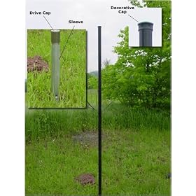 Dog Fence Heavy Duty Deluxe Post for 4ft. Deer Fence 7pk. from Electric Fences