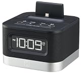 iHome iC50 Space Saver FM Stereo Alarm Clock Radio for Android Smartphones - Black