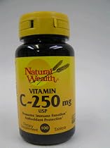 "Vitamin C-250 Mg Vitamin Supplement Tablets, By Natural Wealth - 100 Ea"