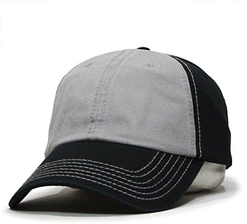 Two Tone Classic Washed Cotton Twill Low Profile Adjustable Baseball Cap