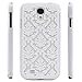 Damask Vintage Pattern Rubber Matte Hard Back Case Cover for Samsung Galaxy S4 I9500 (White)