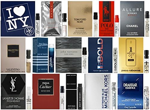 Men's Designer Fragrance Sampler - Lot x 15 Vials Cologne Sample Set