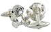 Monkey Cufflinks, Ape Cufflinks, Sterling Silver, handcrafted