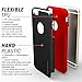 iPhone 6 Plus Case, Caseology [Sleek Armor Series] Slim Fitted Hard Exterior [Black / Red] [Metallic Shell] for Apple iPhone 6 Plus & iPhone 6S Plus