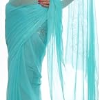 Favola Sea Blue Crystallized Designer Saree - FS0004