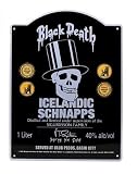 Sin City Tin Sign Black Death Icelandic Schnapps