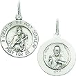 Sterling Silver Scapular Medal