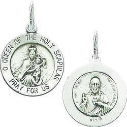 Sterling Silver Scapular Medal