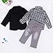 Rorychen Fashion Plaid 3pcs Clothing Sets(Outerwear,Shirt,Jeans Trousers)