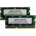 8GB 2 X 4GB DDR3 Memory for Apple MacBook Pro 17" inch 2.2GHz Quad Core Intel Core i7 PC3-10600 204 pin 1333MHz MC725LL/A (Winter 2011) SODIMM RAM (PARTS-QUICK BRAND)