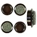 44mm Small Brown Felt Backed Castor Cups x 4