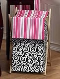 Baby/Kids Clothes Laundry Hamper for Pink and Black Madison Bedding