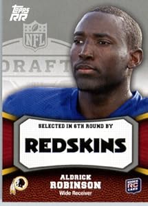 2011 Topps Rising Rookies Football Card # 116 Aldrick Robinson RC - Washington Redskins (RC - Rookie Card) NFL Trading Card Protective Screwdown Display Case