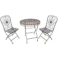 Sitzgruppe "Lumaca" 19410-11 Tisch mit 2 St�hle Set Metall Schmiedeeisen Garten