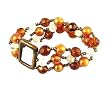 Bracelet - B171 - Beaded Stretch with Brass Rectangle