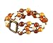 Bracelet - B171 - Beaded Stretch with Brass Rectangle