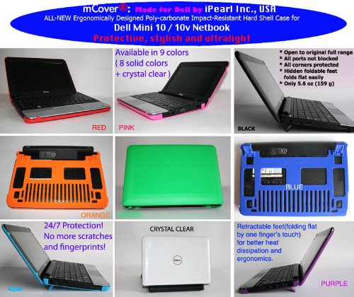 mCover® Clear Hard Shell Cover Case for Dell Mini 10 10v Netbook (NOT fitting the newer Dell 1012 model)