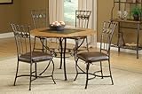Hillsdale Furniture 4264DTBRDCS - Lakeview 5-Piece Round Dining Set with Sl ....