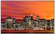 "New York" Sunset panoramic skyline on canvas