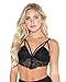 iHeartRaves Black Noir Lace Strappy Bralette Crop Top