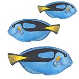 Underwater Tropical Blue Fish Wall Sticker Mural
