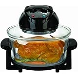 Big Boss Rapid Wave Halogen Infrared Convection Countertop Oven - 16 Quart with Extender Ring Glass Bowl