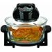 Big Boss Rapid Wave Halogen Infrared Convection Countertop Oven - 12 ½ Quart with Extender Ring Glass Bowl