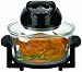 Big Boss Rapid Wave Halogen Infrared Convection Countertop Oven - 12 ½ Quart with Extender Ring Glass Bowl