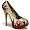 Gold Mini Glitter Red Rhinestone Flames